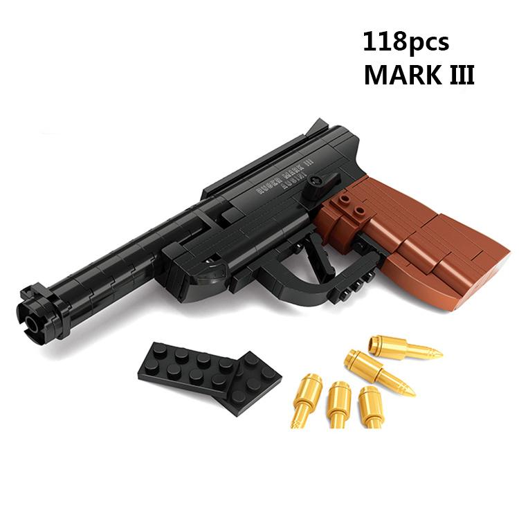 Пистолет Ausini AK47, револьвер, пистолет-пулемет, снайпер, WW2, военная армия, спецназ, модель оружия, строительные блоки, строительные игрушки