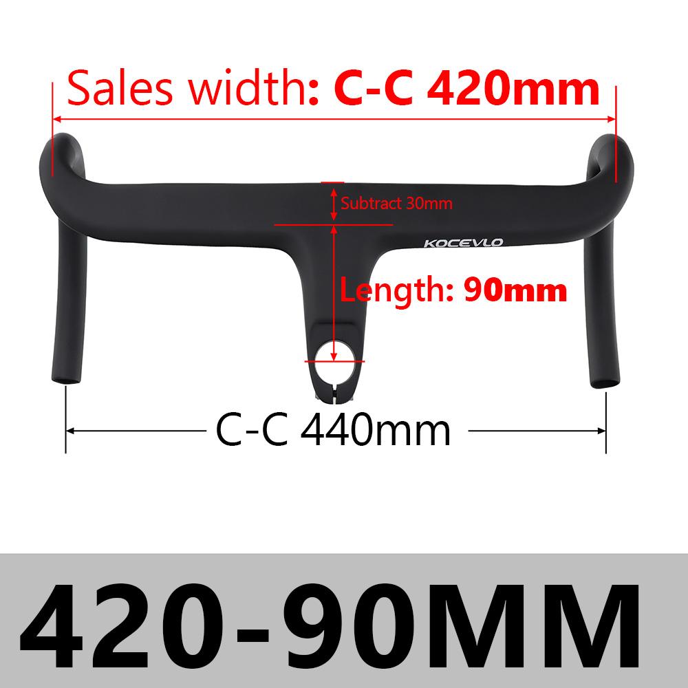 KOCEVLO X01 Road Bike Full Carbon Fiber Stem Integrated Bicycle Handlebar For 28.6mm With Spacers Cycling Parts Accessories