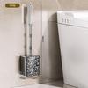 Bathroom Toilet Brush With Glacier Pattern Suction Cup Wall Mounted Long Handle Toilet Brush Bathroom Supplies