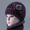Шапка женская зимняя осенняя и зимняя вязаная шерстяная утолщенная и с бархатом для сохранения тепла