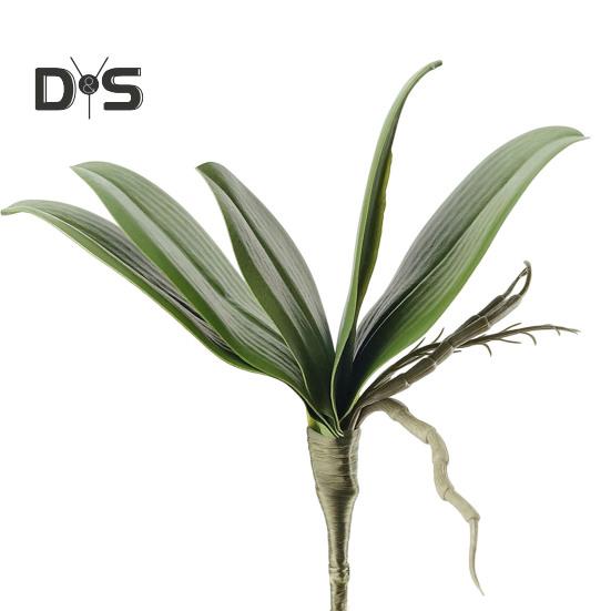 Прозрачная текстура, искусственное растение без полива, яркие поддельные листья орхидеи фаленопсис