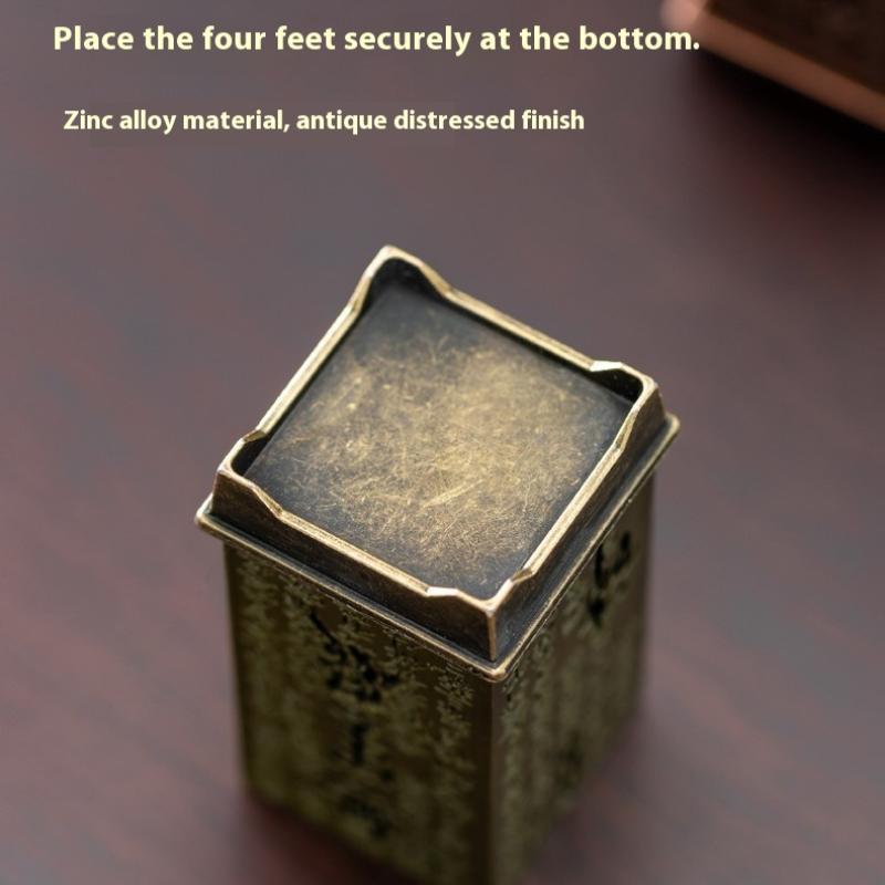 Alloy Censer Incense Holder Square Vertical Incense Burner Indoor Aromatherapy Home Ornament Chinese Incense Burners