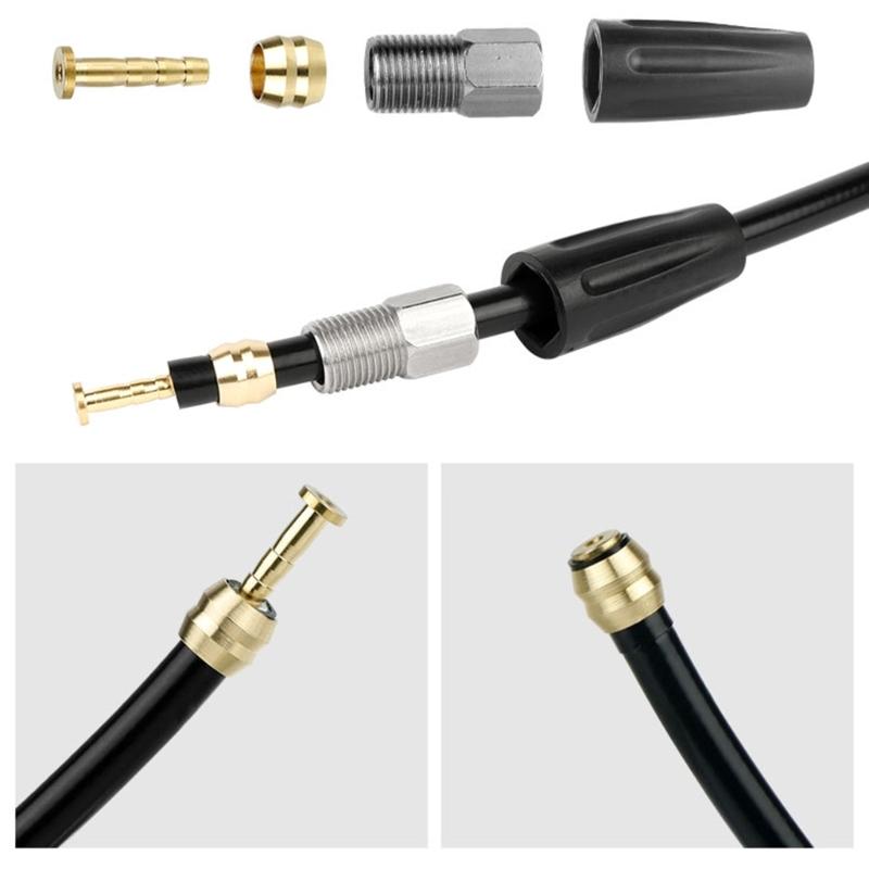 50 Set Bicycles Connecting Bolts Bleed for Bike Part Hydraulic Brake Hose Oil Pipe Connector Tube Fittings Insert