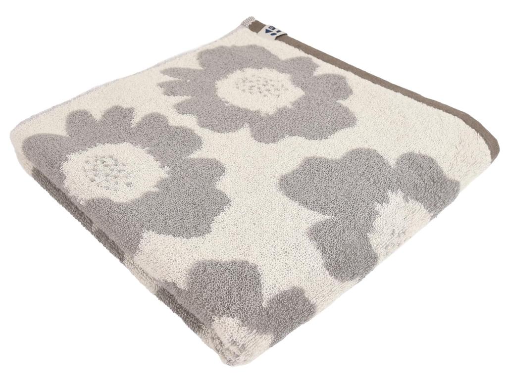 Kosugizen Onnela pieni Mini Bath 1 Kukka 50 x 100 Towel, piece, Gray, cm, Reversible, Compact, AMON-5601-1GY