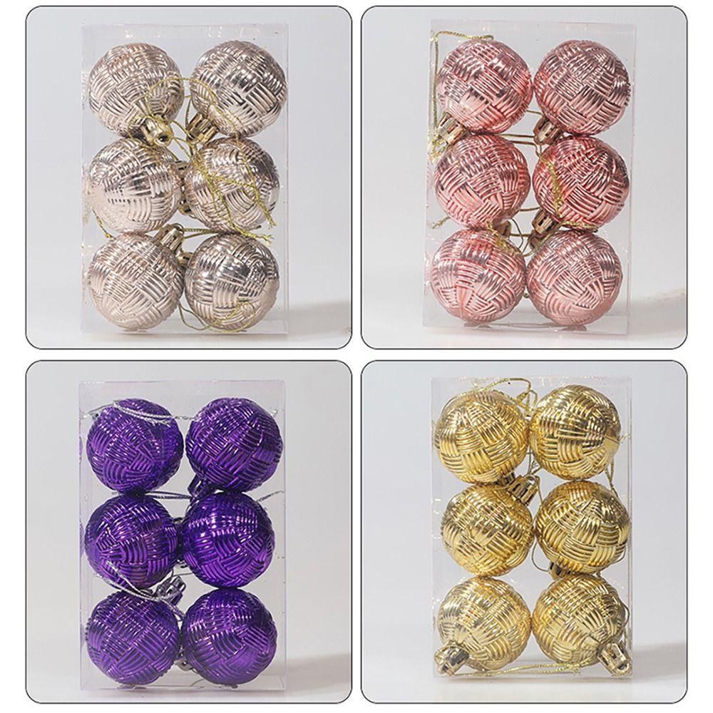 6шт вечерние украшения елочные украшения пластиковые рождественские висячие шары красочные рождественские декоративные шары