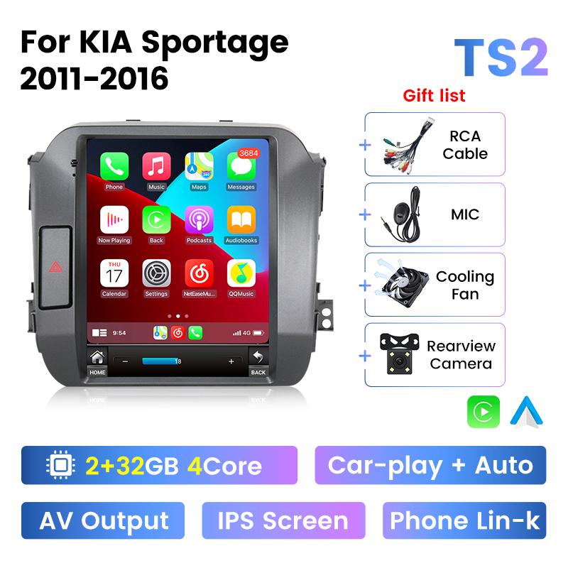 Navifly 9.7" для Tesla с вертикальным экраном автомобильного радио для KIA Sportage 3 2010-2016 Carplay Android Auto мультимедийный плеер GPS аудио