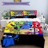 3pcs Duvet Cover Set (1*Duvet Cover + 2*Pillowcase, Without Core), Game Rainbow Friends Print Bedding Set, Bedroom Decor, All‑Season, Birthday Gift