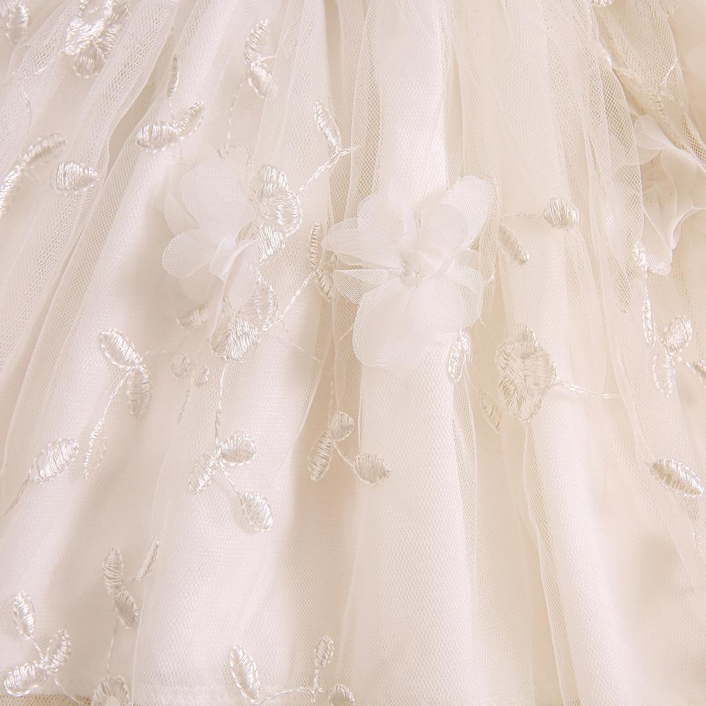 Baby Girls Sleeveless Dress Summer 3D Flowers Cute Tulle A-Line Dress with Butterfly Wing for Beach Party Cute Clothes