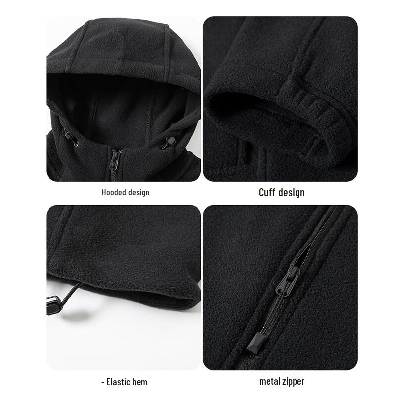 JEANSWEST Men's Autumn Winter Thickened Fleece Workwear Jacket