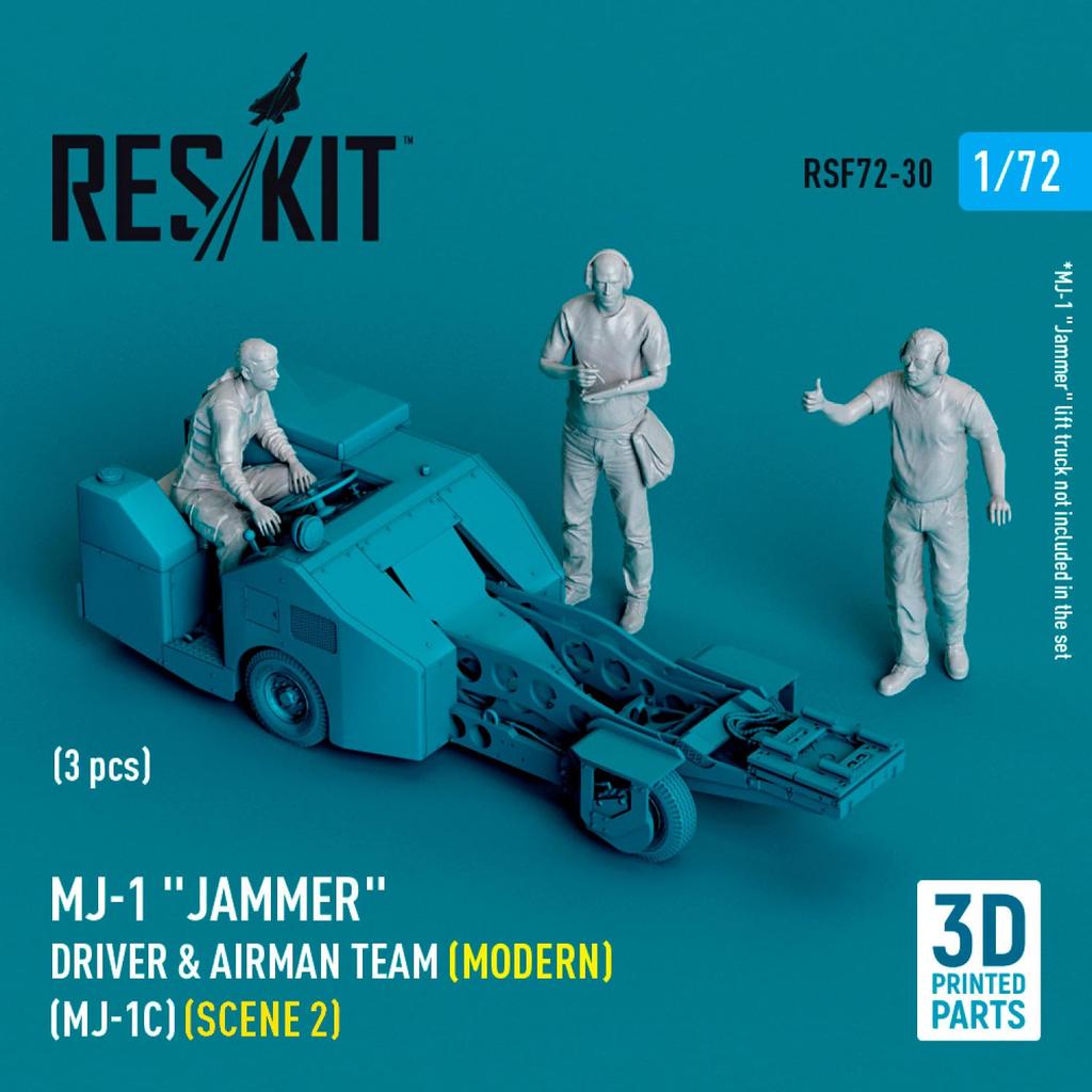 Reskit Bomb Loader Crew 2 Current Use 3D Printer Kit 1/72 MJ-1 3-piece RSKF72-0030