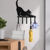 Мини Металлический Декор для Дома Кошка Настенный Крючок Вешалка Маленький Держатель для Ключей для Настенной Вешалки Спальня Подвесной Органайзер для Шляп