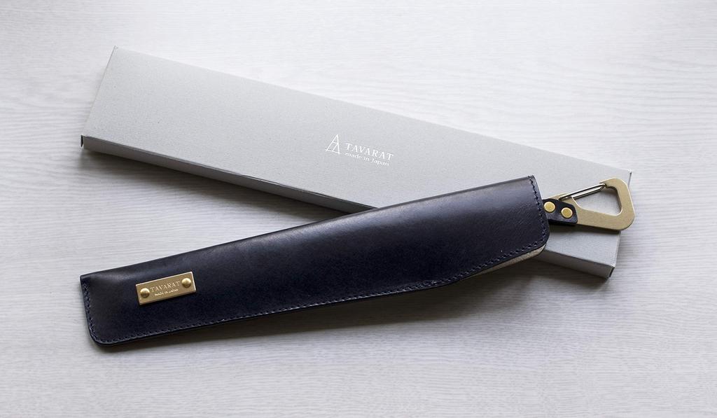 Табарат Фан Фан с Сделано в Японии с Натуральной Кожей Химедзи Размер Чехол, Футляр, Карабин, (Черный, М)