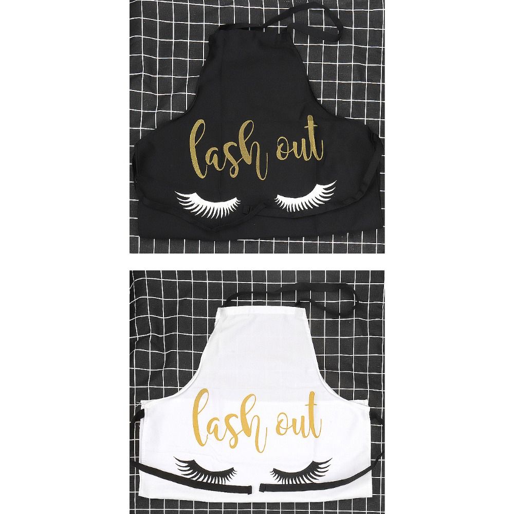 Printed Lash Extension Apron Polyster Cotton Cooking Aprons New Eyelash Apron Women Girls
