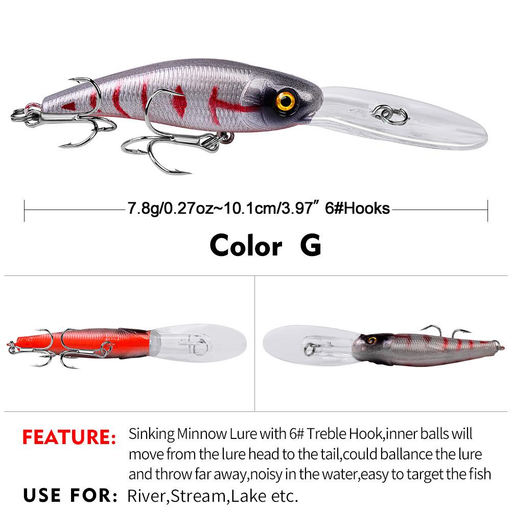 Погружная приманка Road Sub Bionic Bait 10,1 см 7,8 г Приманка Minnow Пластиковая приманка
