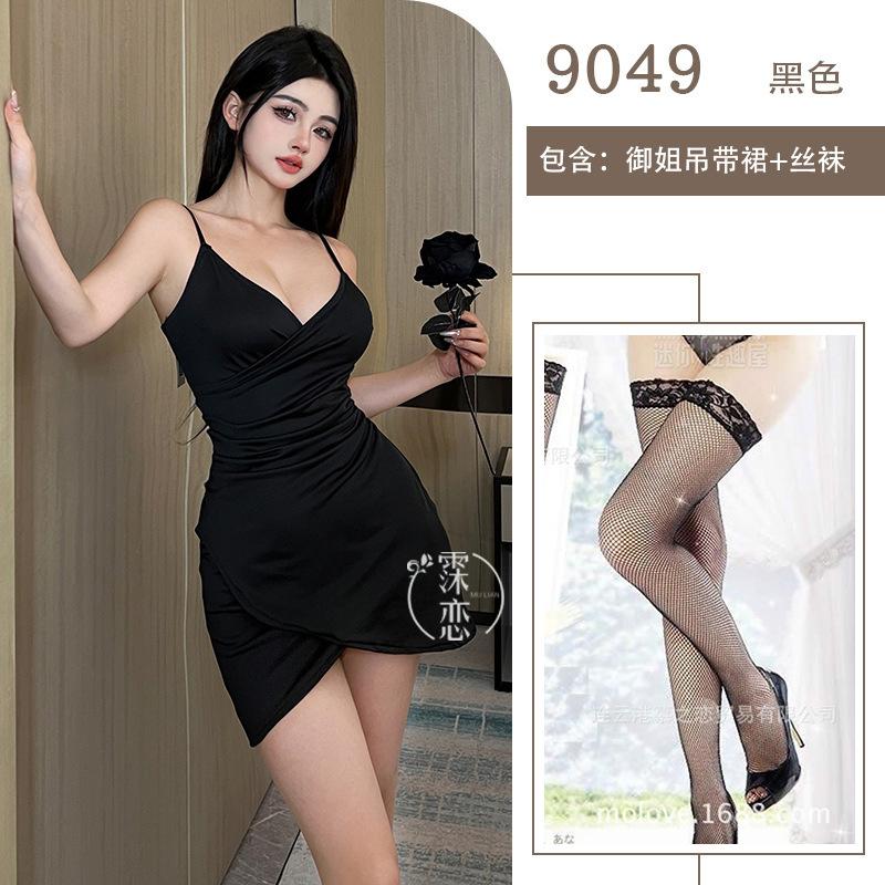 Сексуальное нижнее белье чистое желание униформа ночной клуб облегающее обертывание бедер свободное от глубокого V постельная страсть