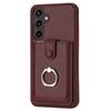For Samsung Galaxy A16 5G/A16 4G Case Drawing Type Card Slots Litchi Texture Leather Back Cover with Ring Kickstand