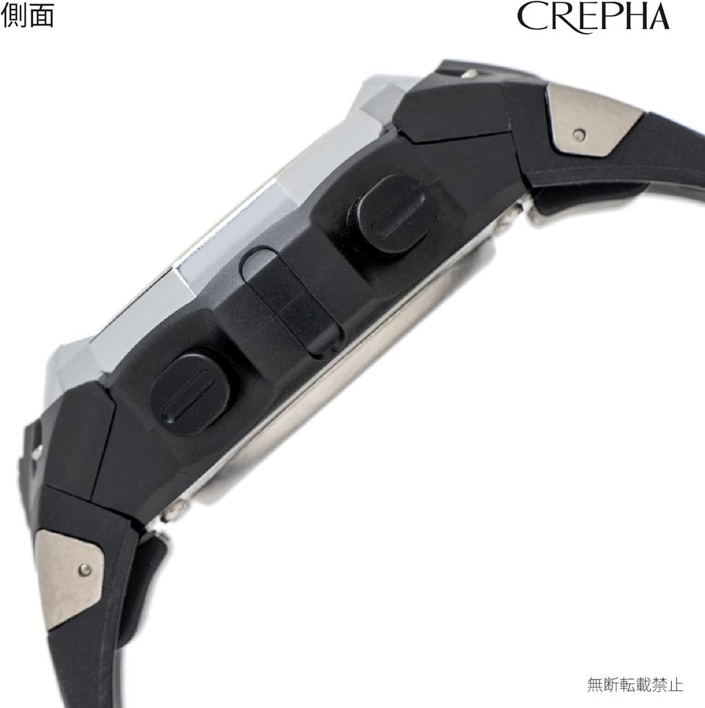 [Clefa] Цифровые мужские часы с радиоприемником, солнечной батареей, уретановый ремень, черный F-63-504SV