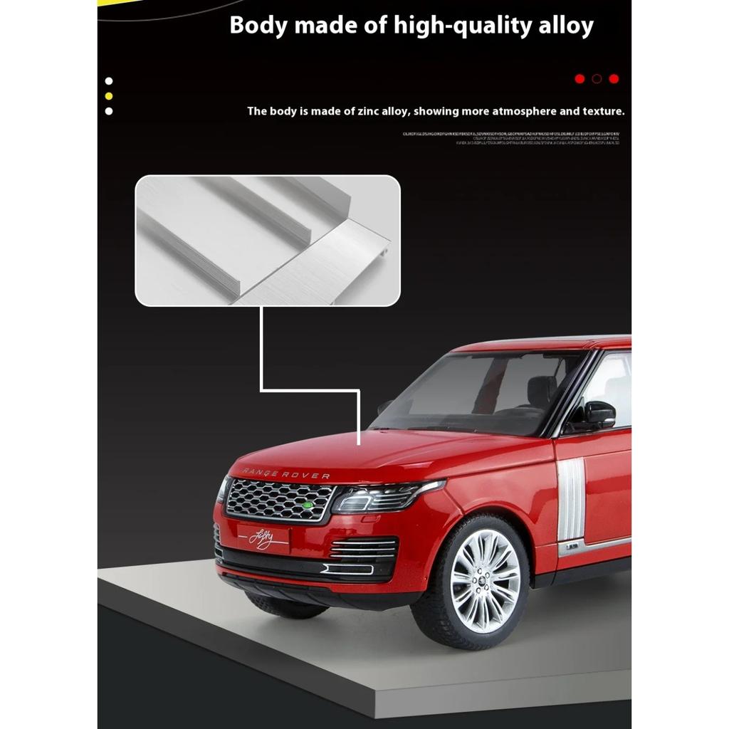 1/18 Land Rover Range Rover Внедорожник Внедорожный Автомобиль Металлическая Модель Автомобиля Детская Машинка для Мальчиков Подарок Металлические Украшения для Автомобиля Декор