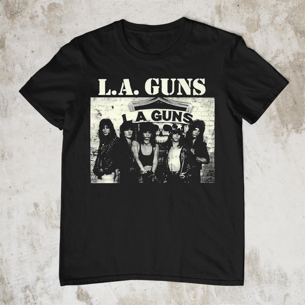 Лос-Анджелес. Guns - Подарок участнику группы Для фаната Черная футболка с коротким рукавом Все размеры Унисекс Рубашка Унисекс Футболка