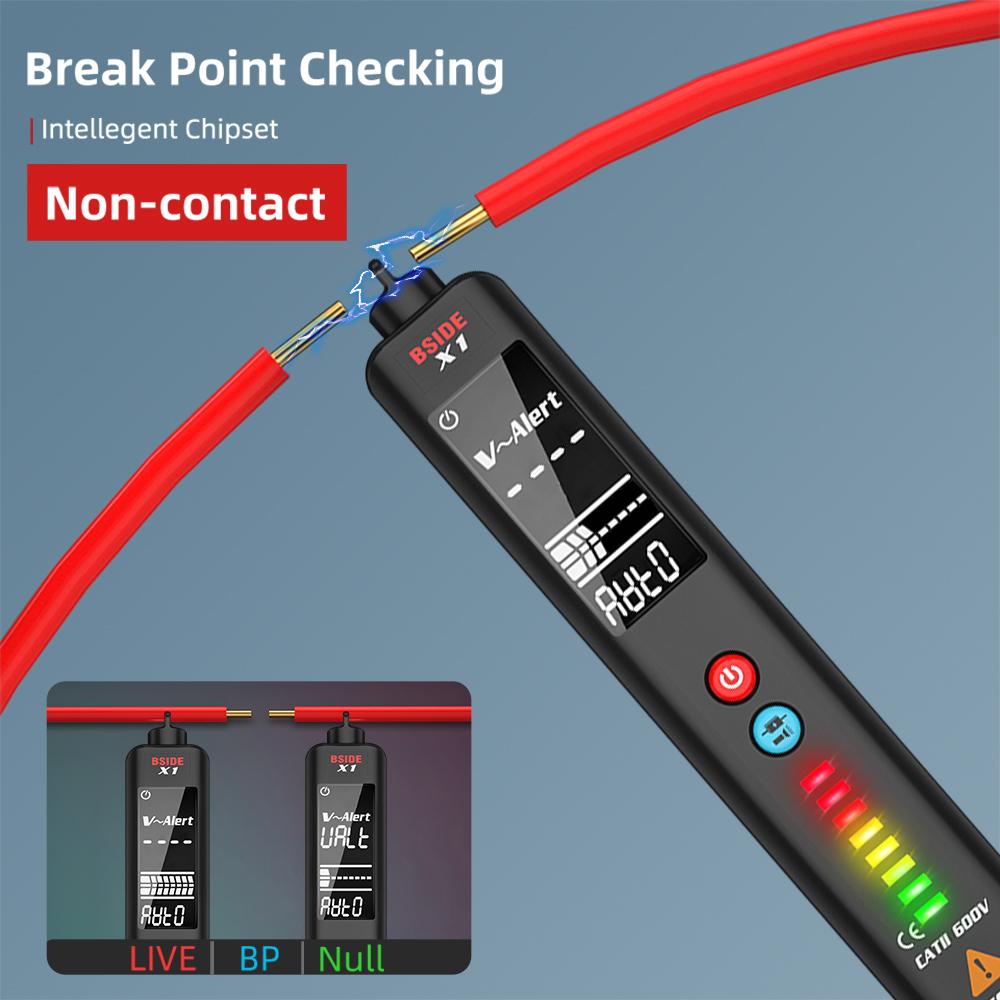 BSIDE X1 Dual Mode Smart Detector Non Contact AC Voltage Detector NCV Multimeter Electric Test Pencil Portable Tester