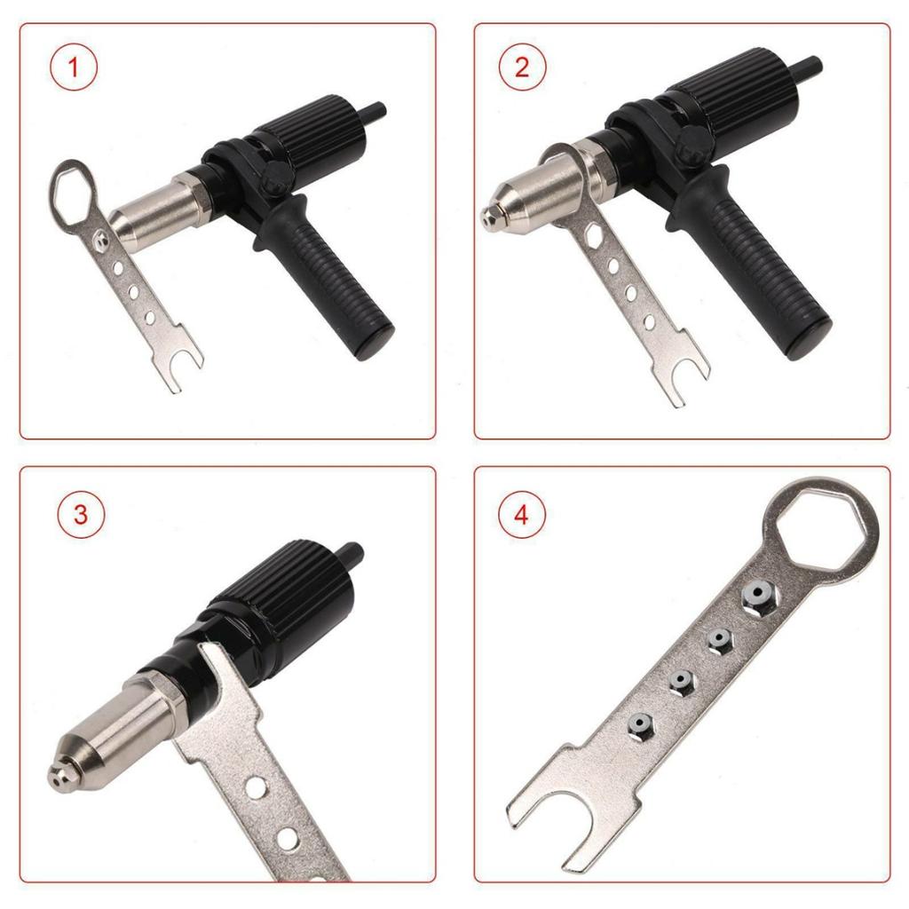 Адаптер с заклепкой и гайкой для аккумуляторной дрели, электрический клепальный инструмент для вставки заклепки