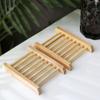Home & Living Drain Tray Holder Bamboo Leaking Water Soap Holder Storage Box Sponge Plate Soap Dish