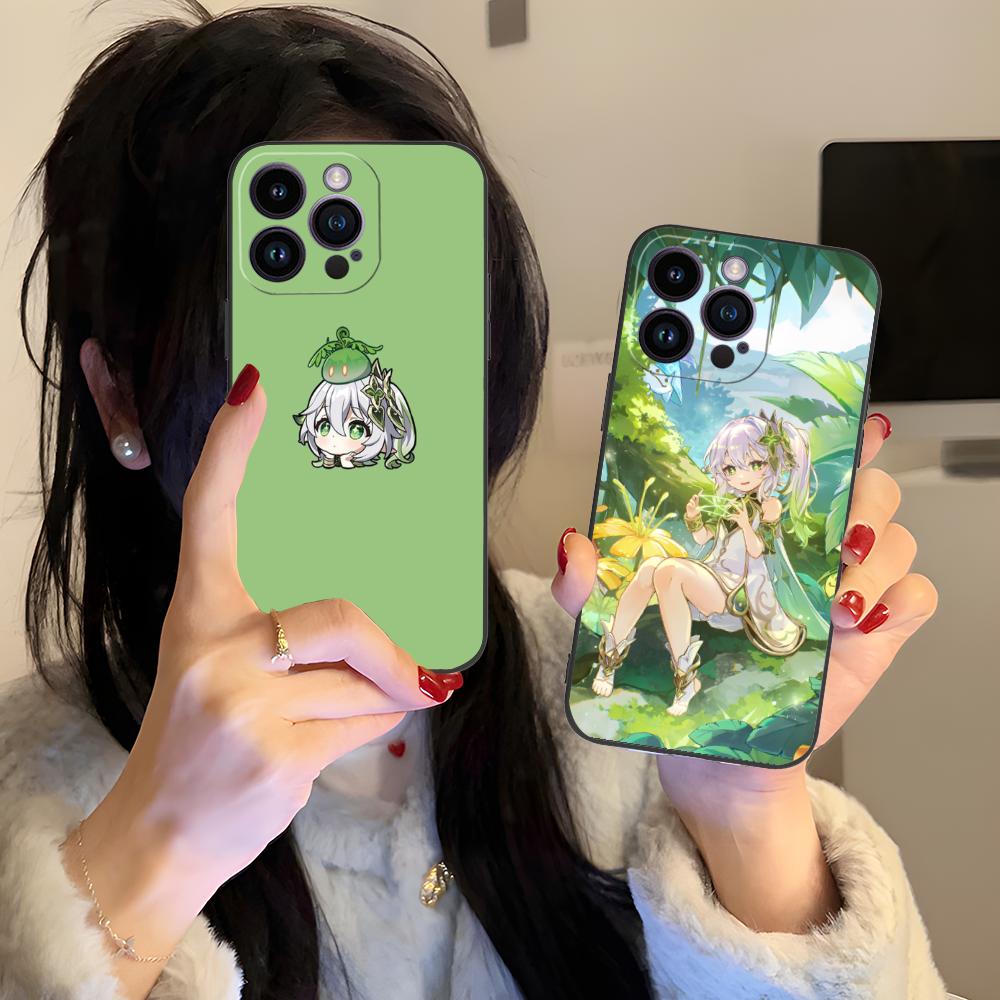 Game GI Nahida Matte TPU Mobile Phone Case for iPhone 17 16 15 14 13 12 11 X XR XS 8 7 Air Pro Max Plus Mini Colorful Cover