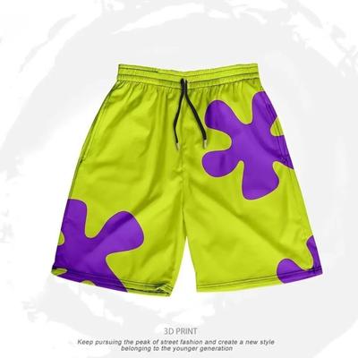Мужские летние свободные пижамные шорты Patrick Star Shorts SquarePants, повседневные брюки, пляжные брюки.