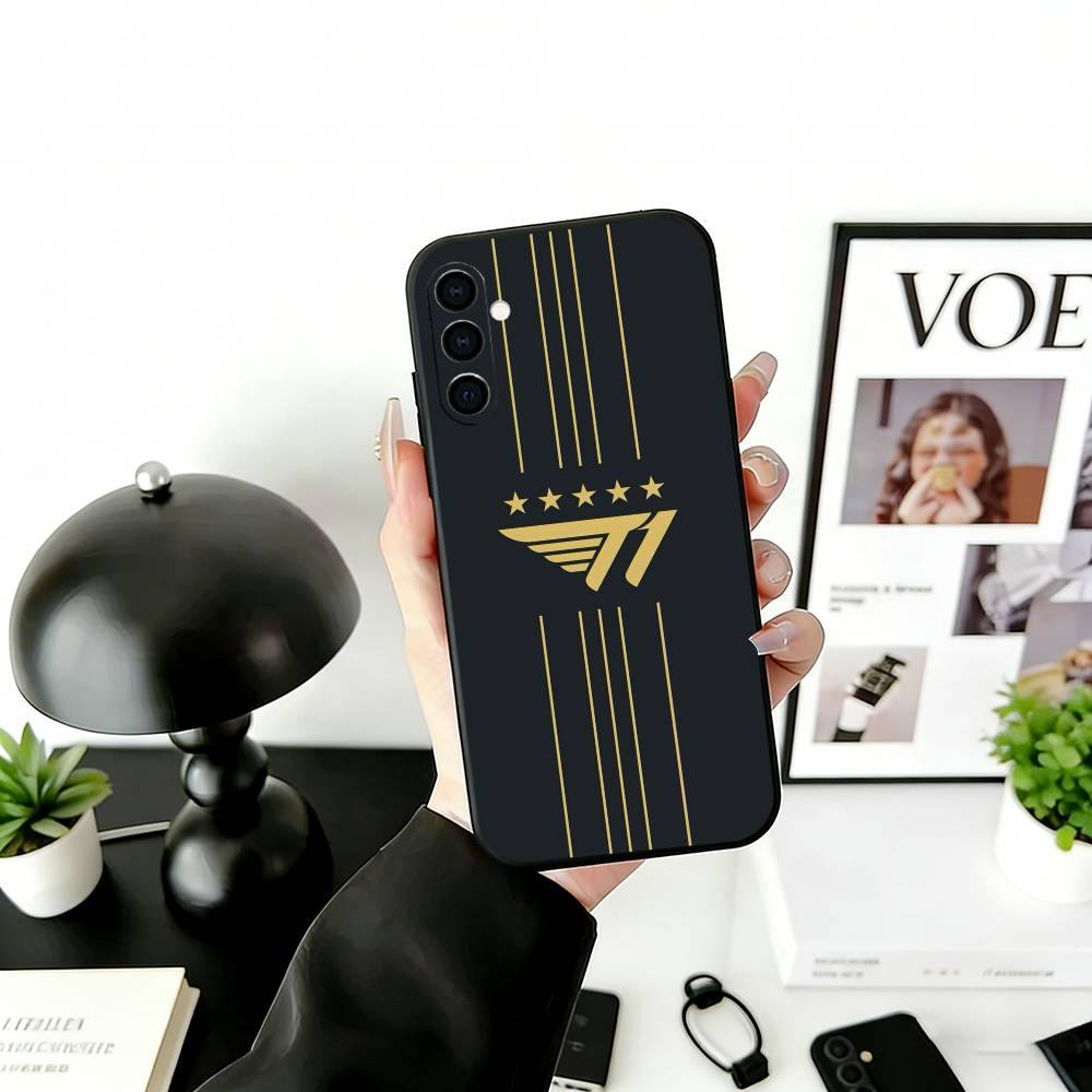 Крутой чехол для телефона с дизайном E-gaming t-T1, черный силиконовый, мягкий, для Samsung Galaxy A73, A72, A71, A70, A53, A52, A51