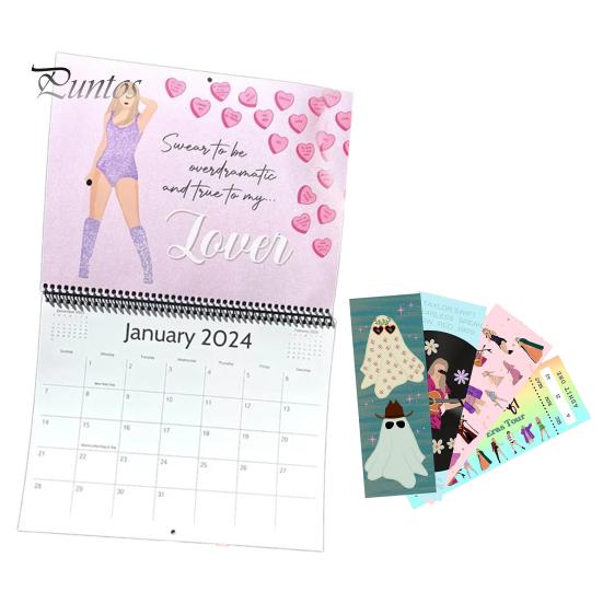 Настенный календарь Eras T-our на 2024 год, обложка музыкального альбома на 2024 год, постер Calenda для девочек и мальчиков, подростков, общежития, Настенный декор для спальни, подарок для меломана