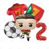 5Pcs Cartoon Cr7 Soccer Birthday Aluminum Film Balloons Set Football Themed Birthday Party Decoration Supplies Party Photo Prop