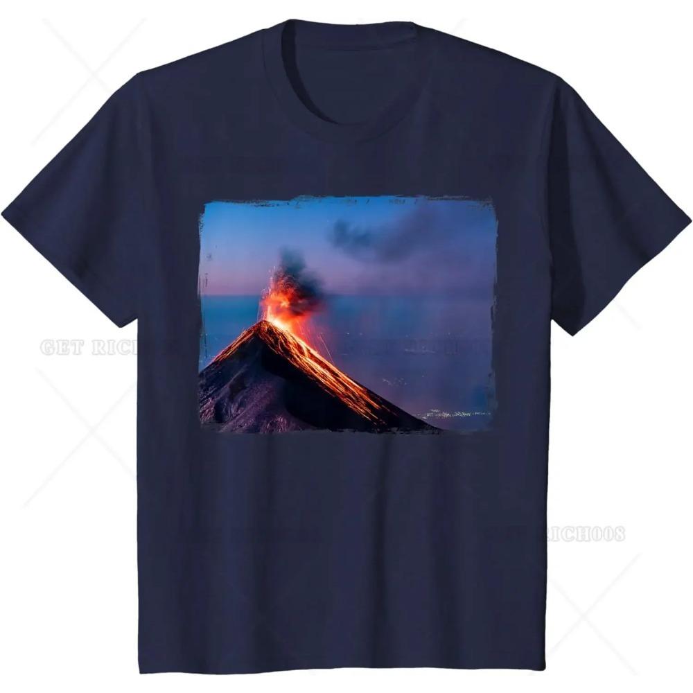 Любитель вулканов Магма География Геология Крутая футболка Мужская Женская Графические футболки Для улицы Пеший туризм Путешествия Короткая футболка