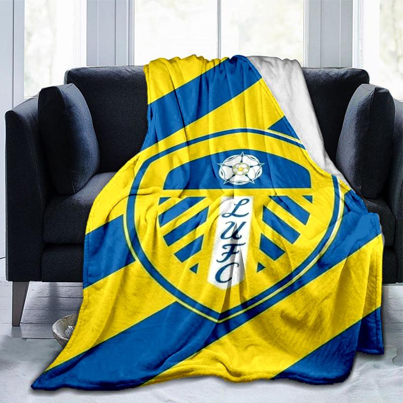Leeds Crest Design Printed Throws Blanket Soft Flannel Blankets for Couch Bed Gifts for Men Women Picnic blanket Christmas gifts