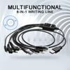 8 in 1 USB Programming Cable For Kenwood For Baofeng For Motorola For Yaesu Walkie Talkie Computer CD Software Two Way CB Radio