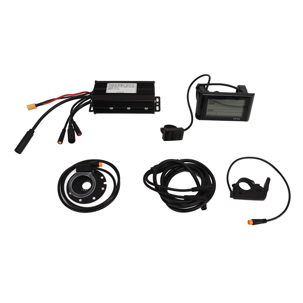 Контроллер для электровелосипеда с синусоидальным сигналом DC24V 36V 48V, панелью SW900, датчиком мощности, курком газа под большой палец для велосипеда