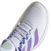 Теннисные туфли Adizero Ubersonic 4 Tennis LRI80 Footwear Metallic cm [Adidas] женские белые/фиолетовые Fusion/серебристые (HQ8390) +23,5