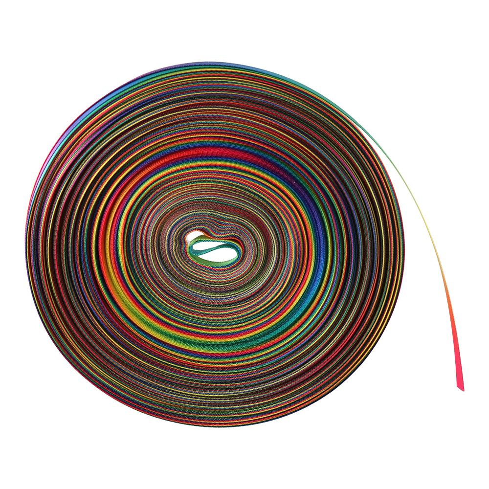 Сделай сам Рафия Пряжа Тай-дай Радуга Атласная Двусторонняя Лента Тай-дай Радужная Градиентная Лента
