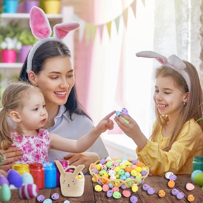 50-500 шт. Пенопластовые точки в виде пасхальных яицРазноцветные птичьи яйца и яйца голубяПраздничный декор для венков, украшение для сада на открытом воздухе и подарки для вечеринок