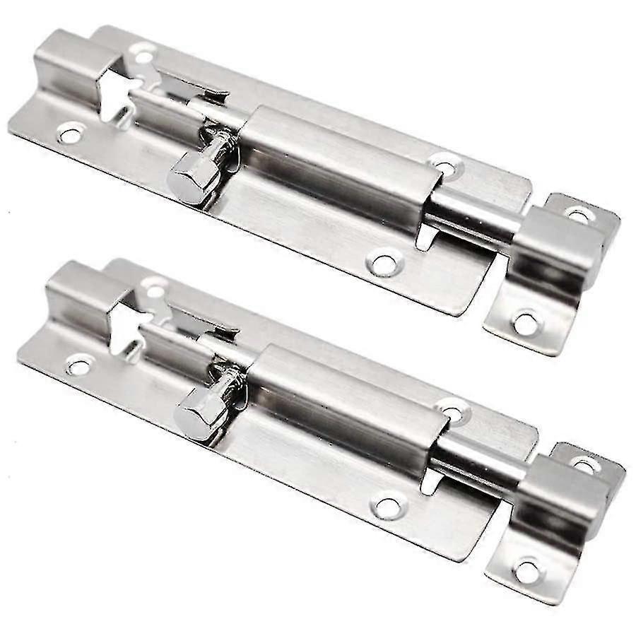 2 Pieces Door Latch Stainless Steel for Toilet Door Hangar Doors - jjS