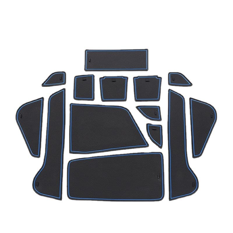 TADOKAPATU Interior Rubber Mats for Nissan Note E13 and Note Door Pocket Rubber Floor Console Interior Noise Silicone 14 Compatible with NOTE E13 2020