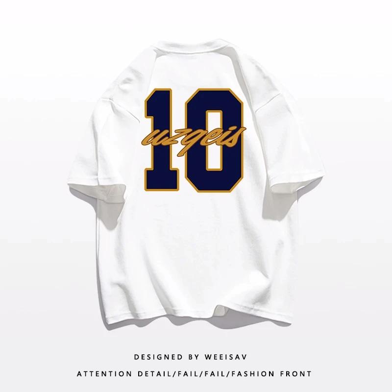 Men's Summer Print InsT Shirt, Men's Fashion Versatile Personalized American Y2K Trendy Hip Hop Plus Size Loose Men's Top