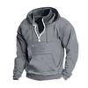 Fashion Hoodie Men's Stand Up Collar Zipper Hooded Sports And Casual Hoodie
