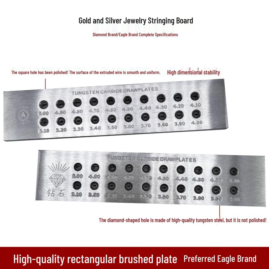 Professional Gold & Silver Wire Drawing Plate for Jewelry