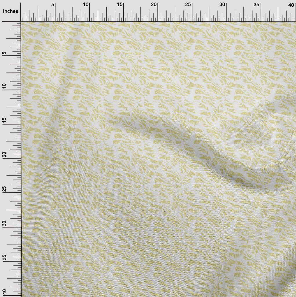 oneOone Хлопчатобумажная гибкая светло-желтая ткань, тропические ремесленные проекты, декоративная ткань, напечатанная во дворе, 40 дюймов
