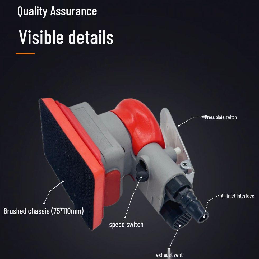 Маленькая квадратная пневматическая шлифмашинка для полировки автомобильной краски, удаления ржавчины и заусенцев - Мощный вибрационный тип.