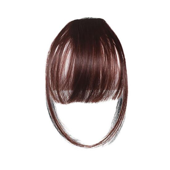 Women Clip-in Bangs Natural Wispy Forehead Hair Extensions Faux French Bangs Girls