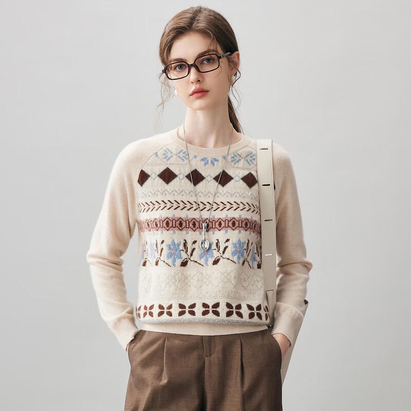 Komom Boca 2025 Autumn/Winter Women's Round Neck Cashmere Sweater