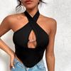 Mayka Qattiq Halter Kesib Olingan Toplar Ayollar Yozgi Sozlanadigan Yelkali Kamisol Ochiq Yelkali Kamisol Kundalik Naycha Ayollar Yengsiz Qisqartirilgan Jilet
