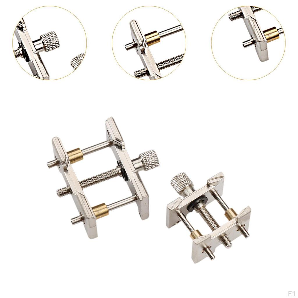 2Pcs Watch Movement Clamp Repair Tools Sturdy Extensible Universal Reversible Case Vice for