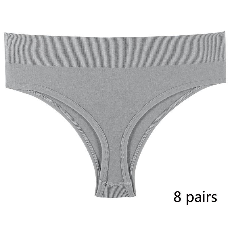 Спортивное нижнее белье для девочек, бесшовные сексуальные невидимые трусики со средней талией для девочек, однотонные удобные спортивные трусики с надписью «T» для женщин